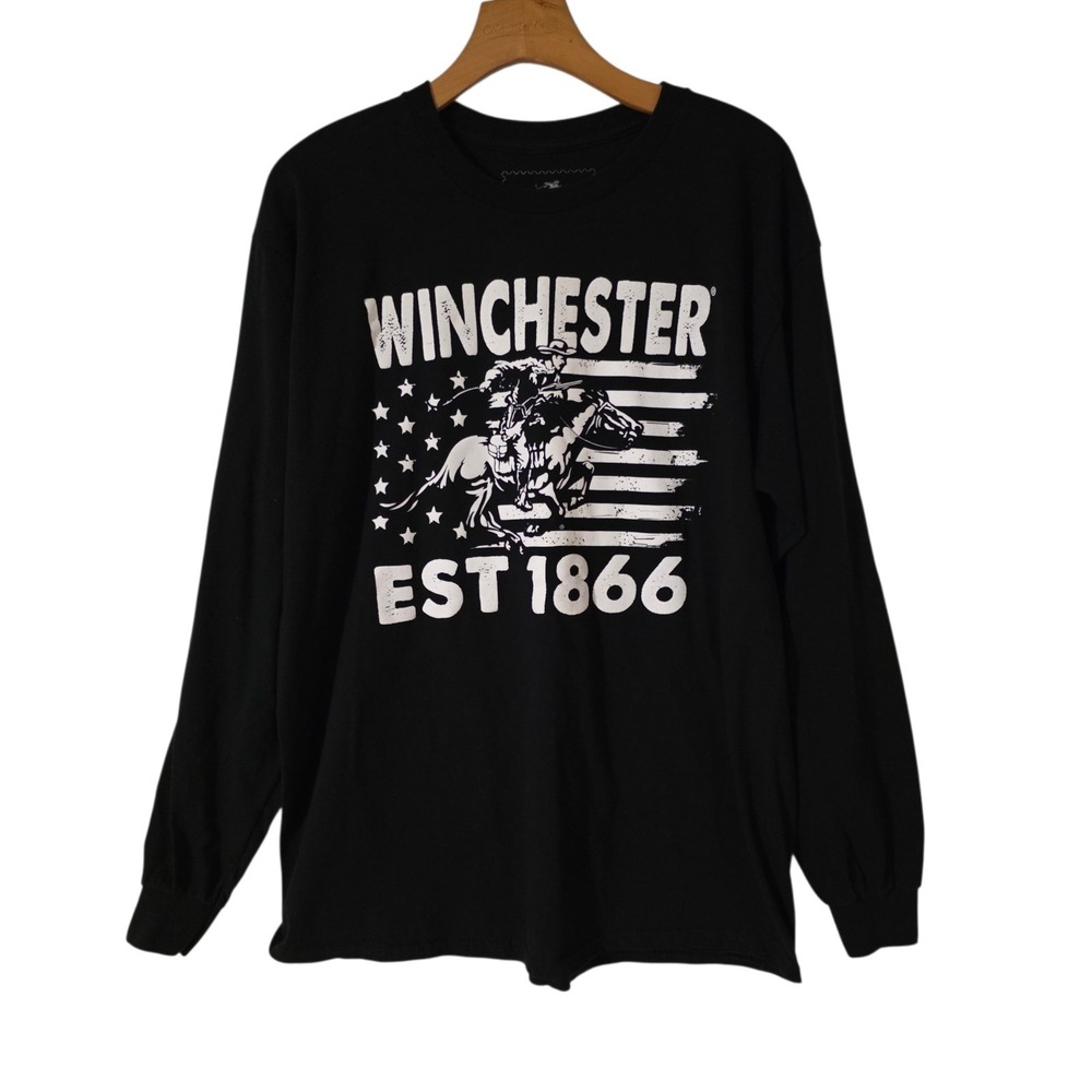 Winchester T-Shirt American Legend Since 1866 Black Long-Sleeve Size Large